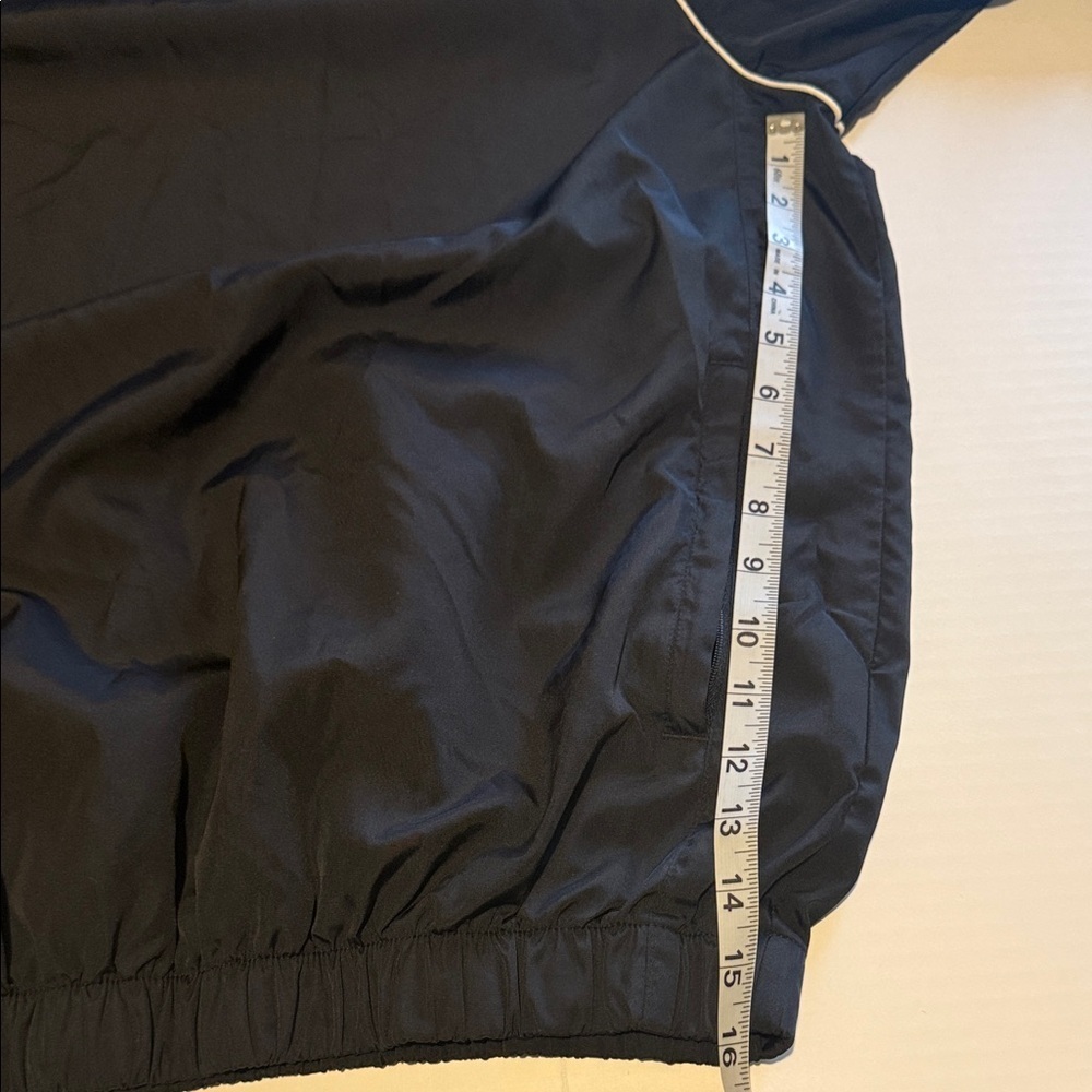 FootJoy Black V-Neck Short Sleeve Pullover with White Piping - Picture 8 of 11
